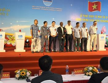 Power generation ceremony of unit 1 of Xekaman 3 Hydropower Plant Project